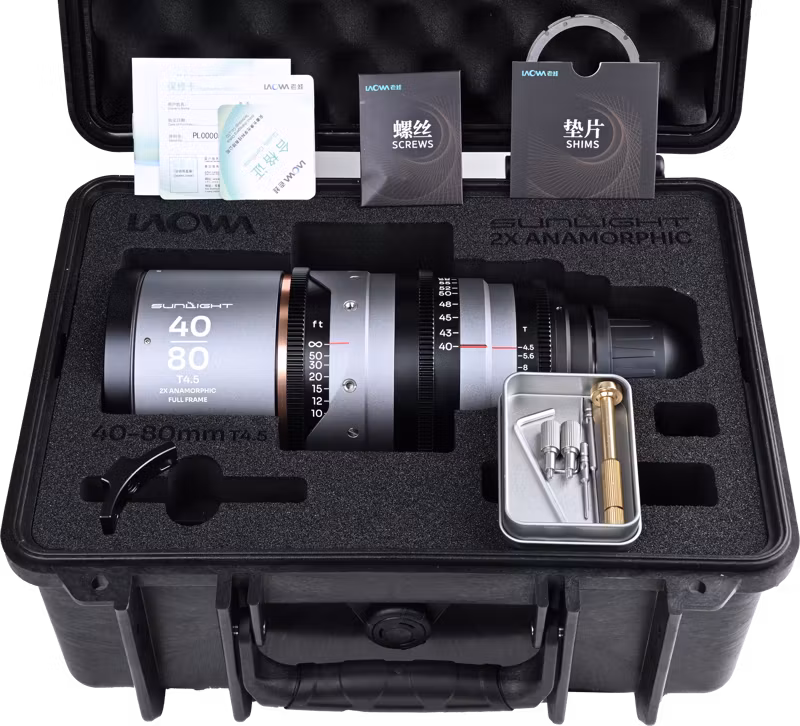 Laowa Sunlight 40-80mm T4.5 2x FF Anamorphic Zoom (Amber) Arri PL