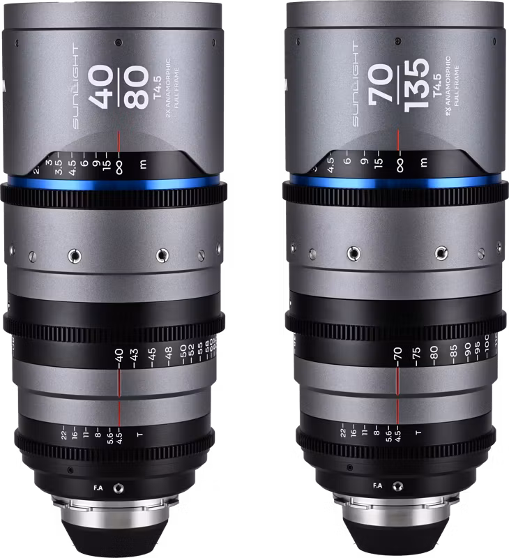 Laowa Sunlight 2X Anamorphic Zoom 2-Lens Bundle (40-80mm,70-135mm) (Blue) Arri PL