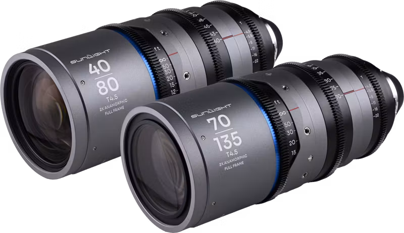 Laowa Sunlight 2X Anamorphic Zoom 2-Lens Bundle (40-80mm,70-135mm) (Blue) Arri PL