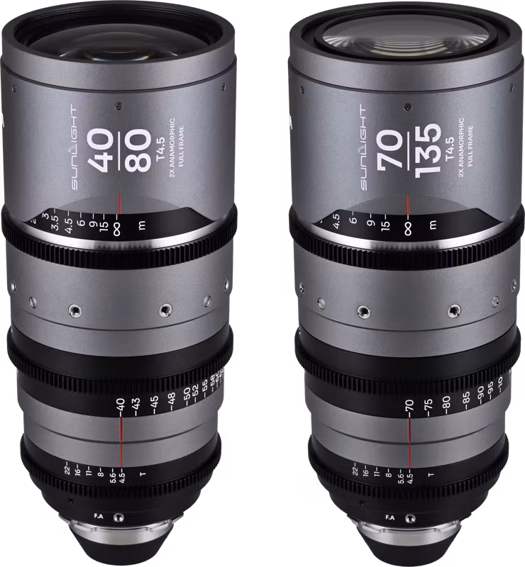 Laowa Sunlight 2X Anamorphic Zoom 2-Lens Bundle (40-80mm,70-135mm) (Silver) Arri PL