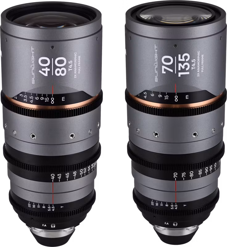 Laowa Sunlight 2X Anamorphic Zoom 2-Lens Bundle (40-80mm,70-135mm) (Amber) Arri PL