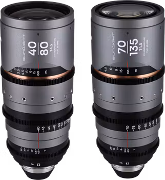 Laowa Sunlight 2X Anamorphic Zoom 2-Lens Bundle (40-80mm,70-135mm) (Amber) Arri PL