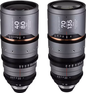 Laowa Sunlight 2X Anamorphic Zoom 2-Lens Bundle (40-80mm,70-135mm) (Amber) Arri PL