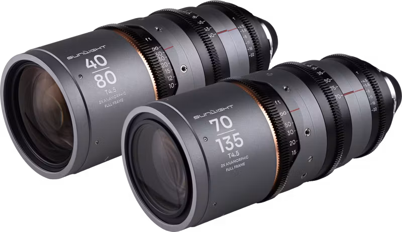 Laowa Sunlight 2X Anamorphic Zoom 2-Lens Bundle (40-80mm,70-135mm) (Amber) Arri PL