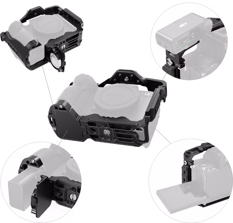 SmallRig 5583 Cage with Airtag Slot for Sony A 7R V / 7 IV / 7S III / 1 / 7R IV / 7 V