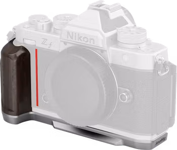 SmallRig 5707 L-Shaped Mount Plate with Wooden Handle for Nikon Z f Silver