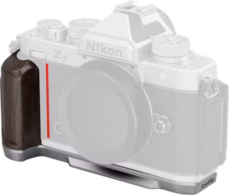 SmallRig 5707 L-Shaped Mount Plate with Wooden Handle for Nikon Z f Silver