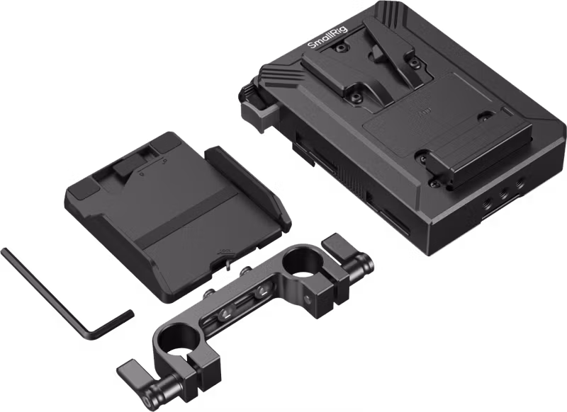 SmallRig 5226 V-Mount Battery Mount Plate Kit for 15mm LWS Rods