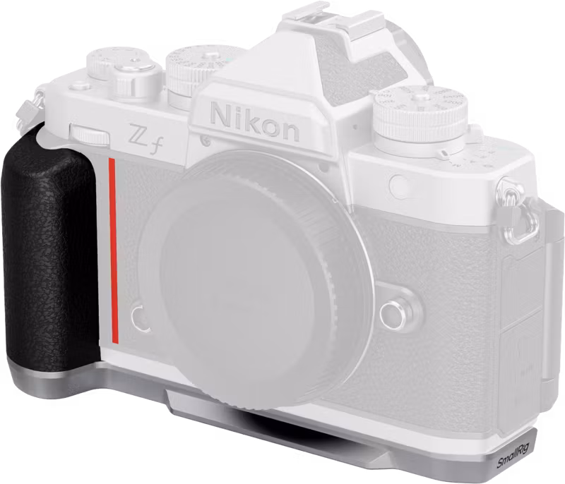 SmallRig 5706 L-Shaped Mount Plate with Silicone Handle for Nikon Z f Silver