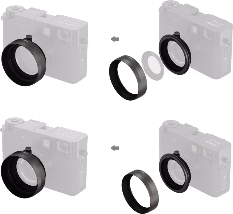 SmallRig 5709 Shading Hood for FUJIFILM X half Charcoal Silver