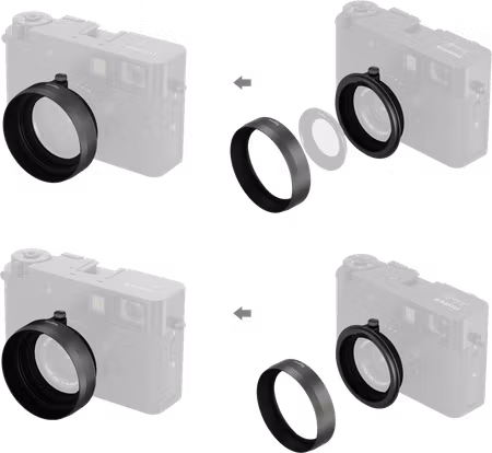 SmallRig 5709 Shading Hood for FUJIFILM X half Charcoal Silver