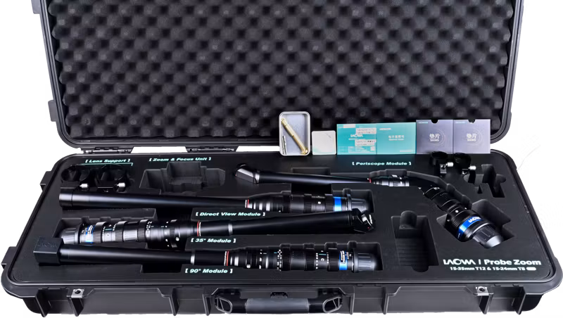 Laowa Probe Zoom 4-lens Bundle 15–24mm T8 Lens  (Direct, Periscope, 35° Degree, 90° Degree) Arri PL