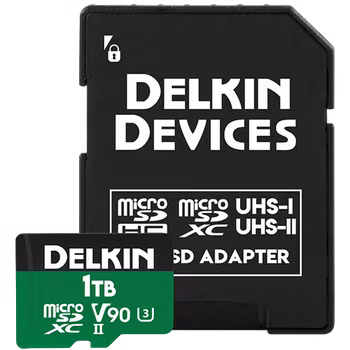 Delkin microSD Power 2000x UHS-II (V90) R300/W250 1TB