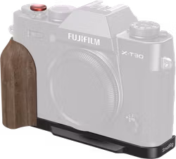 SmallRig 5666 L-Shaped Mount Plate with Wooden Handle for FUJIFILM X-T30 / T30 II / T30 III Black