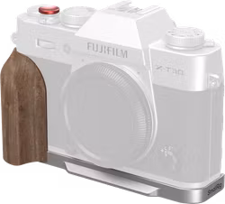 SmallRig 5667 L-Shaped Mount Plate with Wooden Handle for FUJIFILM T30 / T30 II / X-T30 III Silver