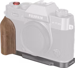 SmallRig 5668 L-Shaped Mount Plate w Wooden Handle for FUJIFILM X-T30 / T30 II / T30 III Charcoal