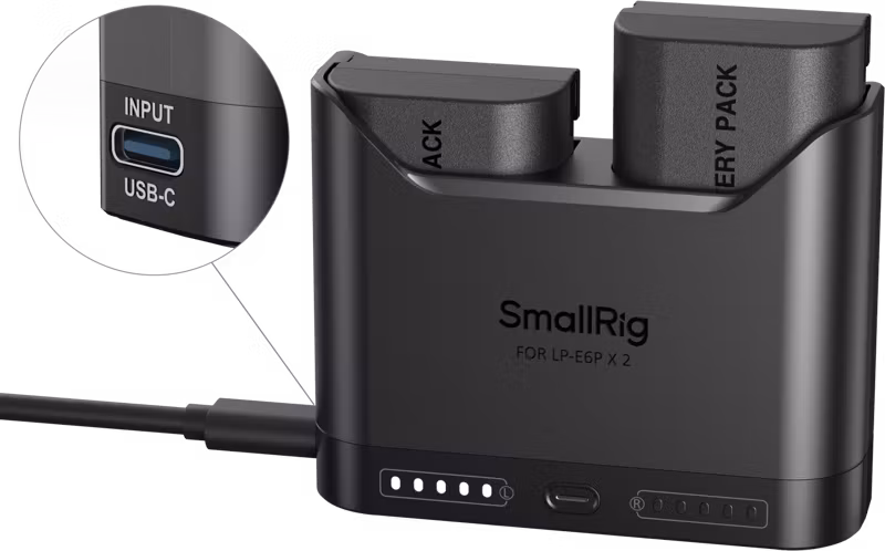 SmallRig 5485 Turbo Charging Kit for LP-E6P Camera Batteries