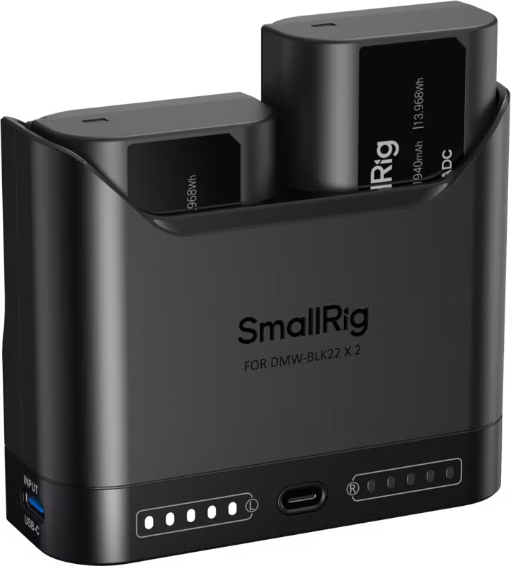 SmallRig 5487 Turbo Charging Kit for DMW-BLK22 Camera Batteries