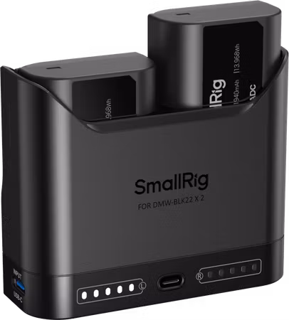 Kit de carga rápida SmallRig 5487 para baterías de cámara DMW-BLK22