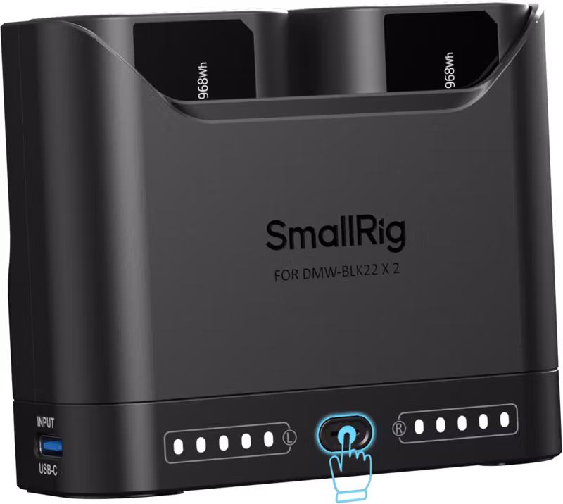 SmallRig 5487 Turbo Charging Kit for DMW-BLK22 Camera Batteries