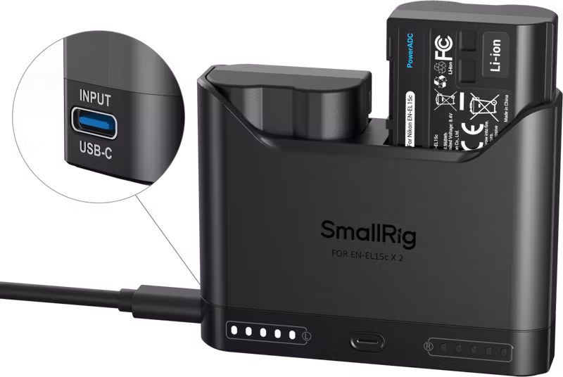 SmallRig 5486 Turbo Charging Kit for EN-EL15c Camera Batteries