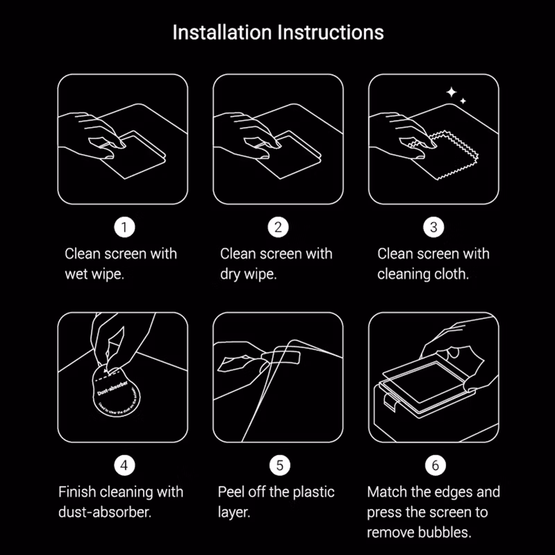 SmallRig 5892 Tempered Glass Screen Protector Kit for DJI Osmo Action 6