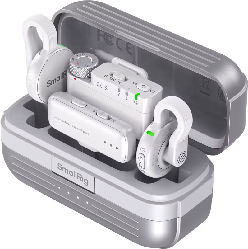 SmallRig 5716 S70 Wireless Microphone with Multi-Device Compatibility (White)