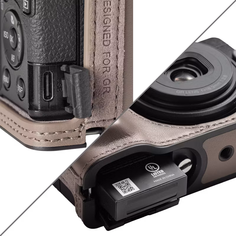 SmallRig 5677 Leather Case Kit for RICOH GR IV / GR III / GR IIIx / GR III HDF / GR IIIx HDF (Grey)