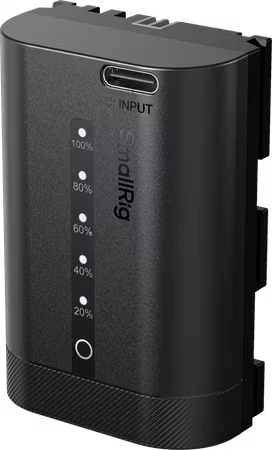 Batería para cámara SmallRig 5298 USB-C con indicador de nivel de batería para Canon LP-E6P
