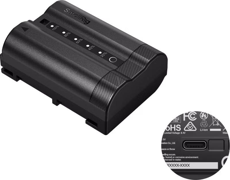 SmallRig 5299 USB-C Camera Battery with Power Display for Nikon EN-EL15c