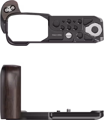SmallRig 5906 L-Shaped Mount Plate with Wooden Handle for Nikon ZR
