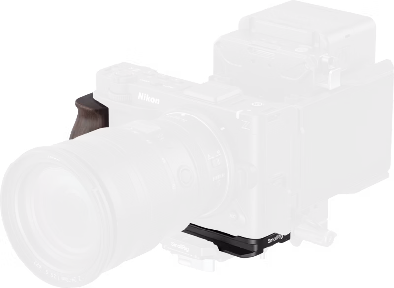 SmallRig 5906 L-Shaped Mount Plate with Wooden Handle for Nikon ZR