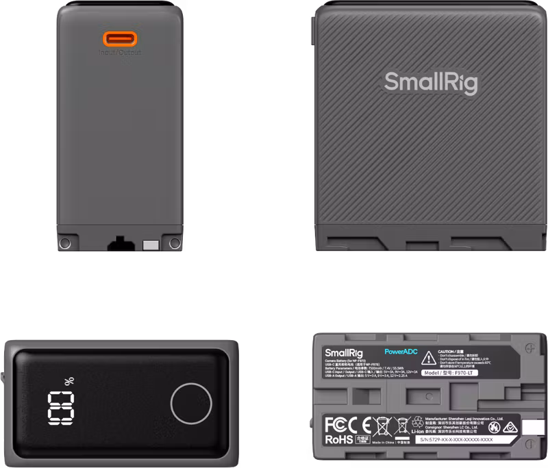 SmallRig 5729 USB-C Rechargable Camera Battery for NP-F970