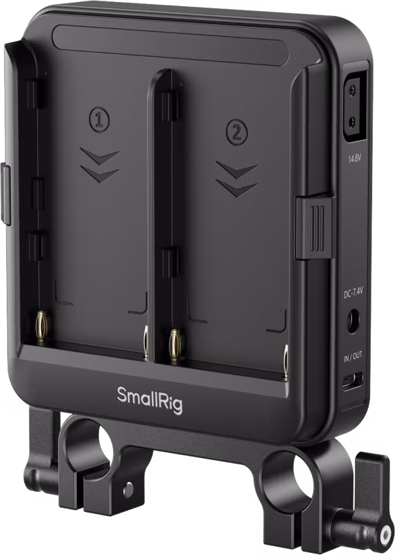 SmallRig 5537 Adapter Plate Kit for NP-F Type Batteries for 15mm LWS Rods (Supports UPS)