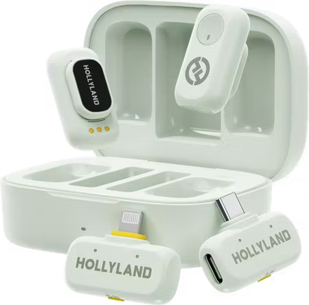 Hollyland LARK A1 Combo Mint Green, with USB-C+ Lightning