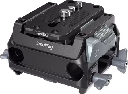 SmallRig 5366 Manfrotto-Type Mount Plate Kit with 15mm Dual Rod Clamp