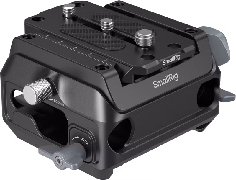 SmallRig 5366 Manfrotto-Type Mount Plate Kit with 15mm Dual Rod Clamp