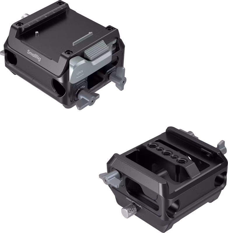 SmallRig 5366 Manfrotto-Type Mount Plate Kit with 15mm Dual Rod Clamp