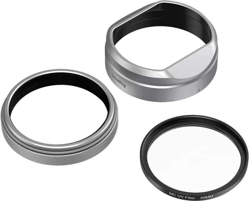 SmallRig 5851 UV Filter with Lens Hood Kit for FUJIFILM X100VI / X100V (Silver)