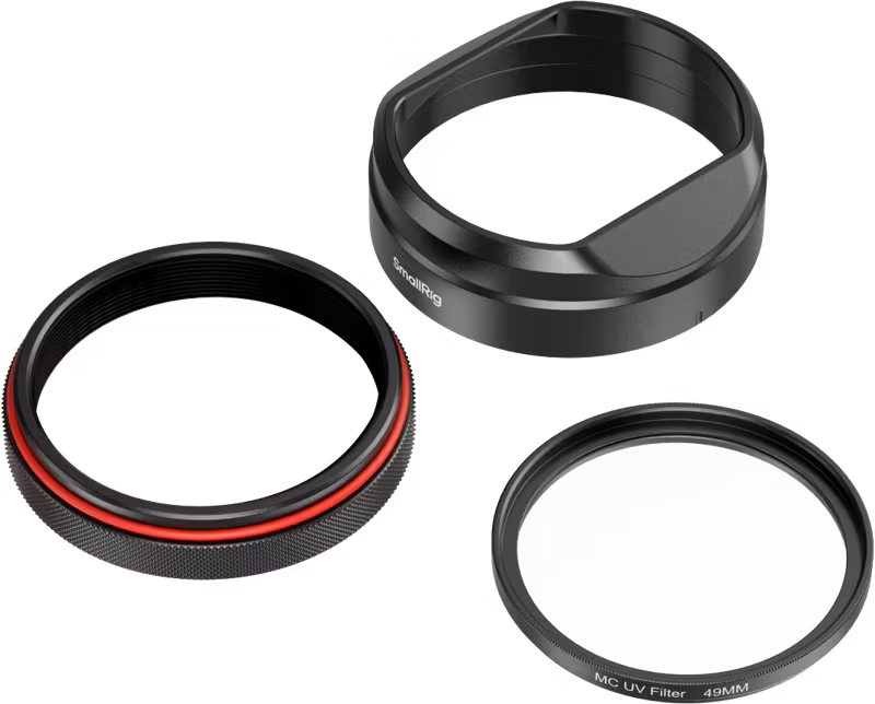 SmallRig 5850 UV Filter with Lens Hood Kit for FUJIFILM X100VI / X100V (Black)