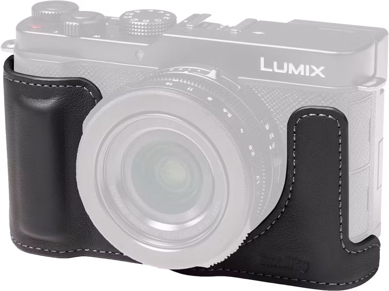 SmallRig 5698 Leather Half Case for Panasonic LUMIX L10 Black