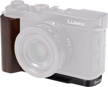 SmallRig 5942 L-Shaped Mount Plate with Wooden Handle for Panasonic LUMIX L10 Black