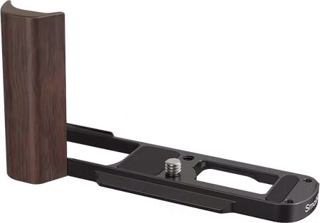 SmallRig 5942 L-Shaped Mount Plate with Wooden Handle for Panasonic LUMIX L10 Black