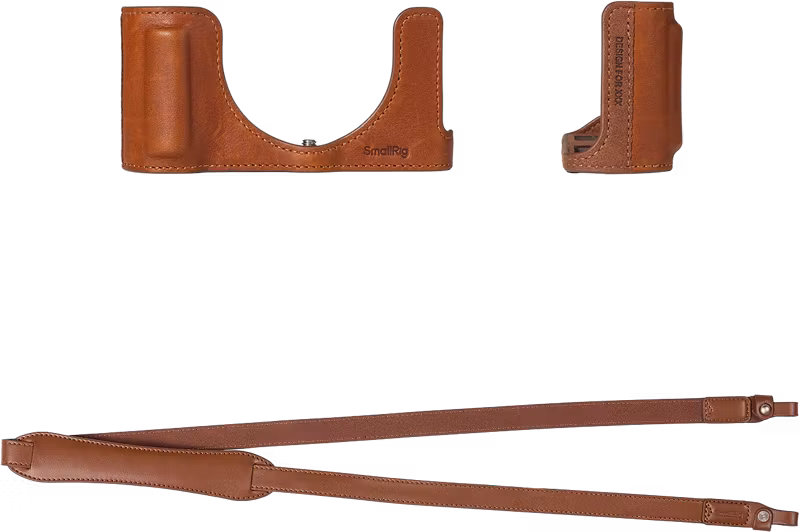 SmallRig 6275 Leather Half Case Kit for Panasonic LUMIX L10 Brown