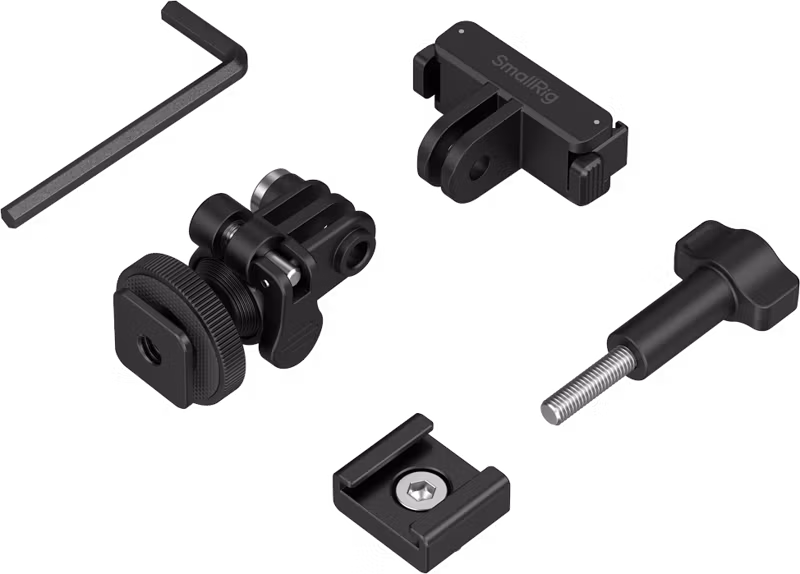 SmallRig 6396 QR Adapter Support with Cold Shoe Mount and Ball Head for DJI Osmo Action 6 / Nano