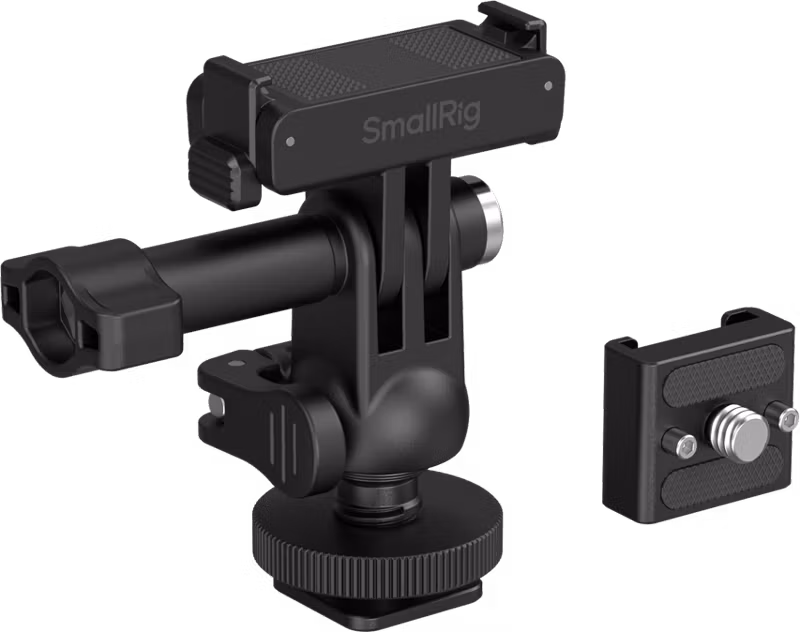 SmallRig 6396 QR Adapter Support with Cold Shoe Mount and Ball Head for DJI Osmo Action 6 / Nano