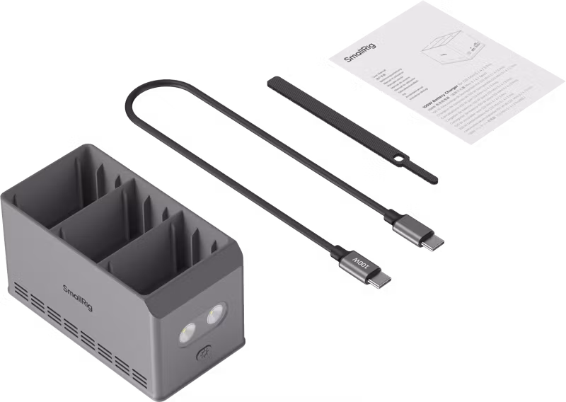 SmallRig 6502 100W Battery Charger for DJI Mini 5 / 4 / 3 Pro