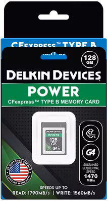 Delkin CFexpress G4 Power I Type B I R1790/W1560 (G4) 128GB incl cardreader (DDREADER-62)