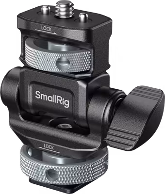 SmallRig 6313 Monitor Support for Horizontal & Vertical Shooting with Cold Shoe Mount