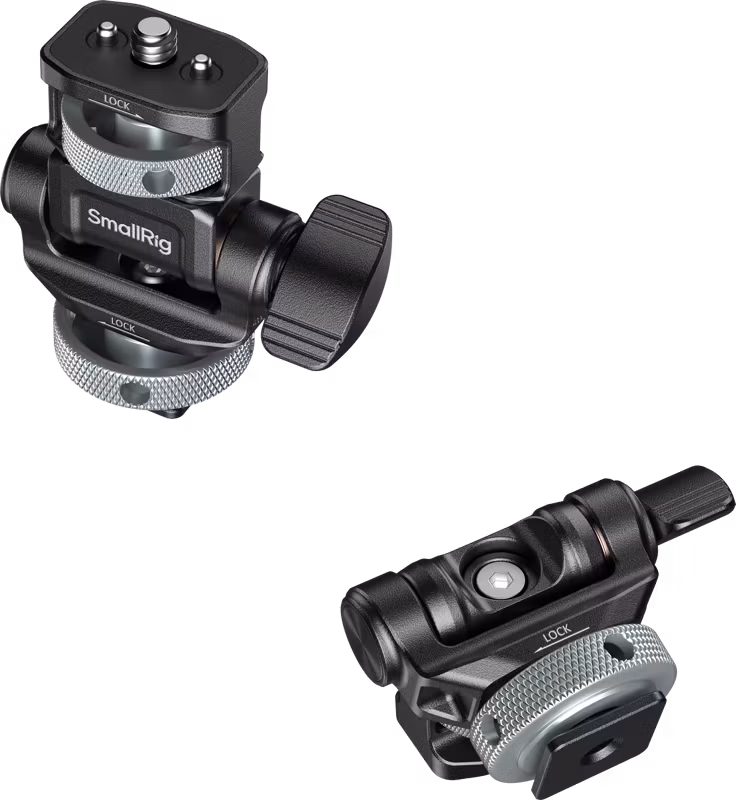 SmallRig 6313 Monitor Support for Horizontal & Vertical Shooting with Cold Shoe Mount
